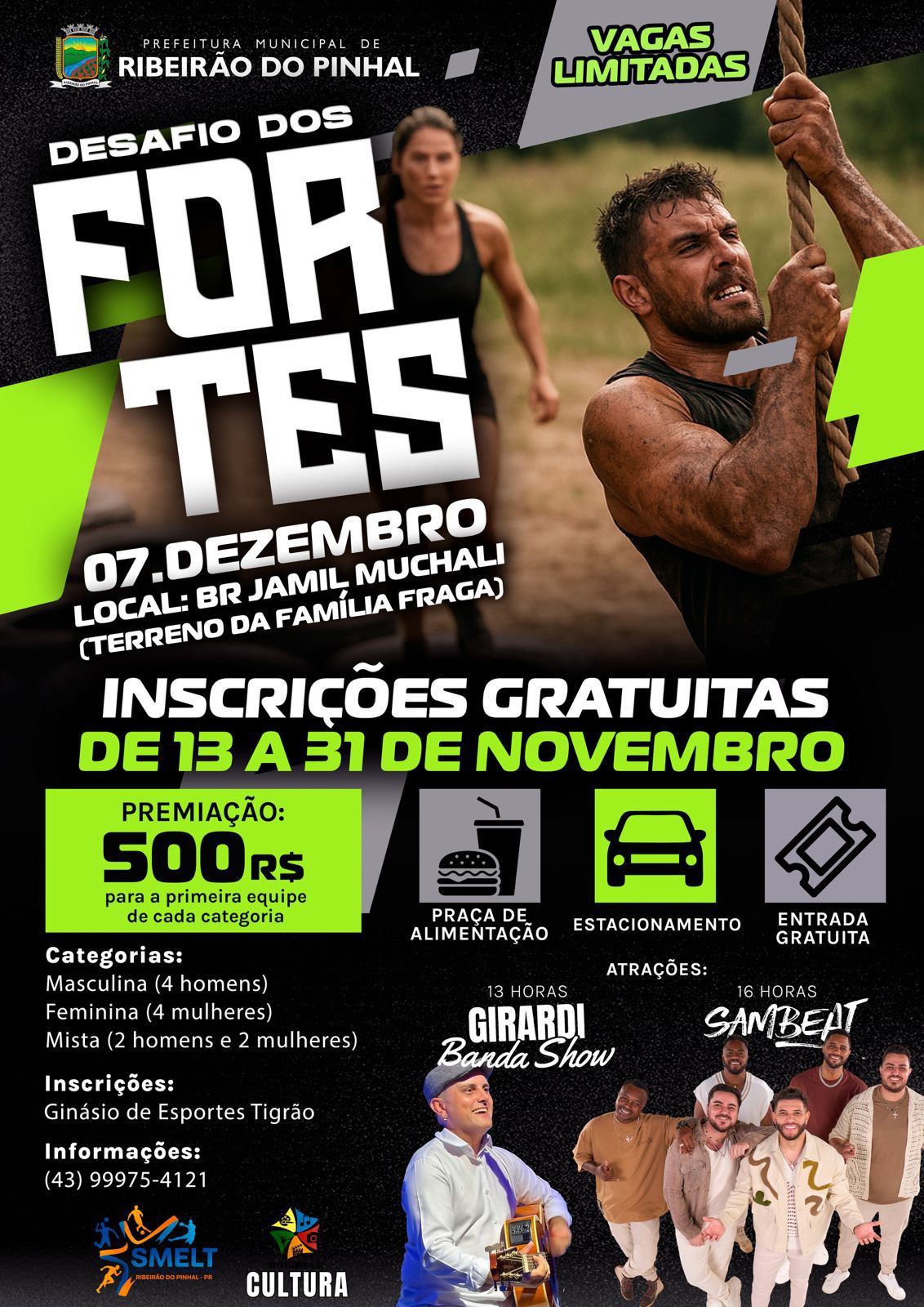 O Desafio dos Fortes está chegando em Ribeirão do Pinhal!